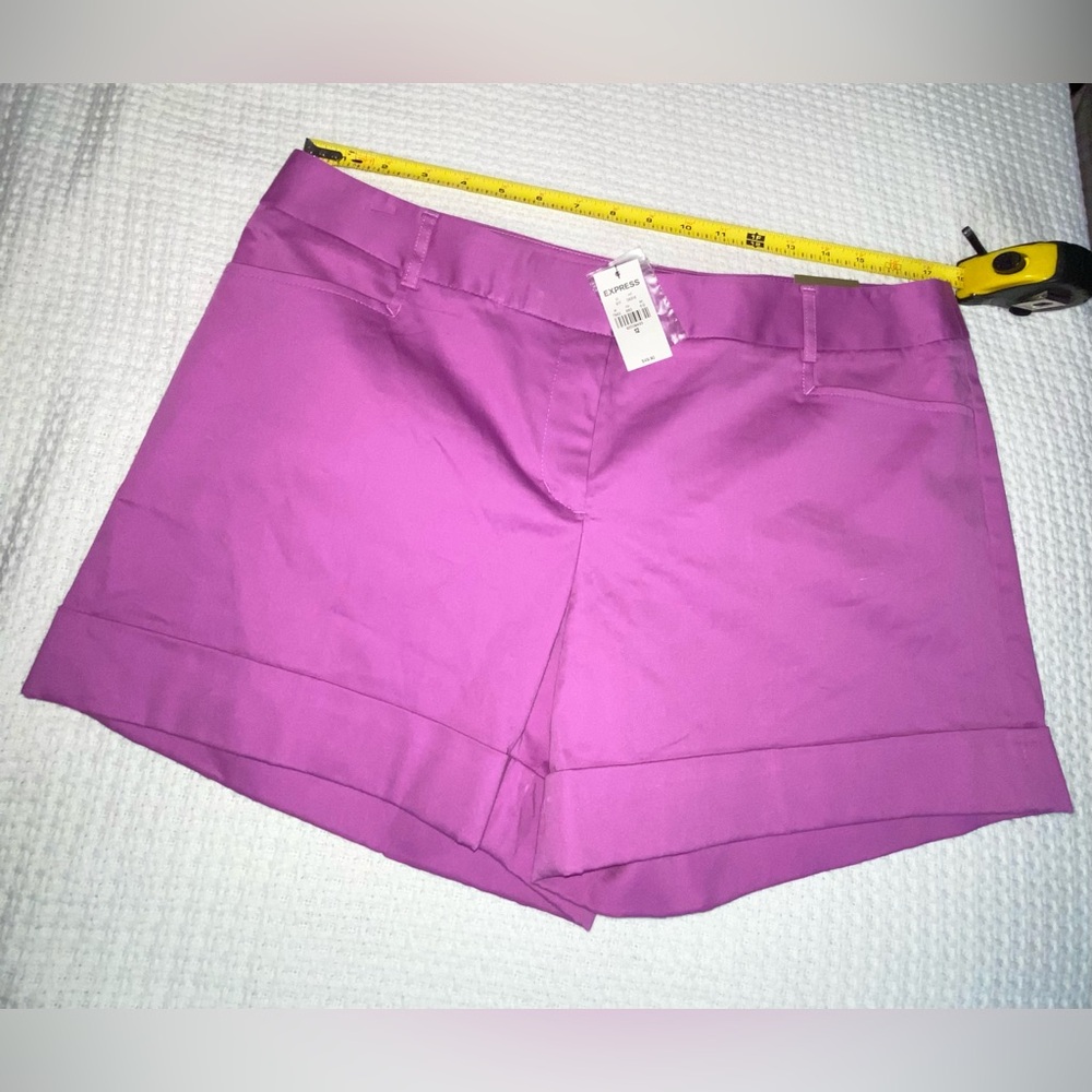 NWT Express Purple Women's “Editor” Shorts Size 12 NEW